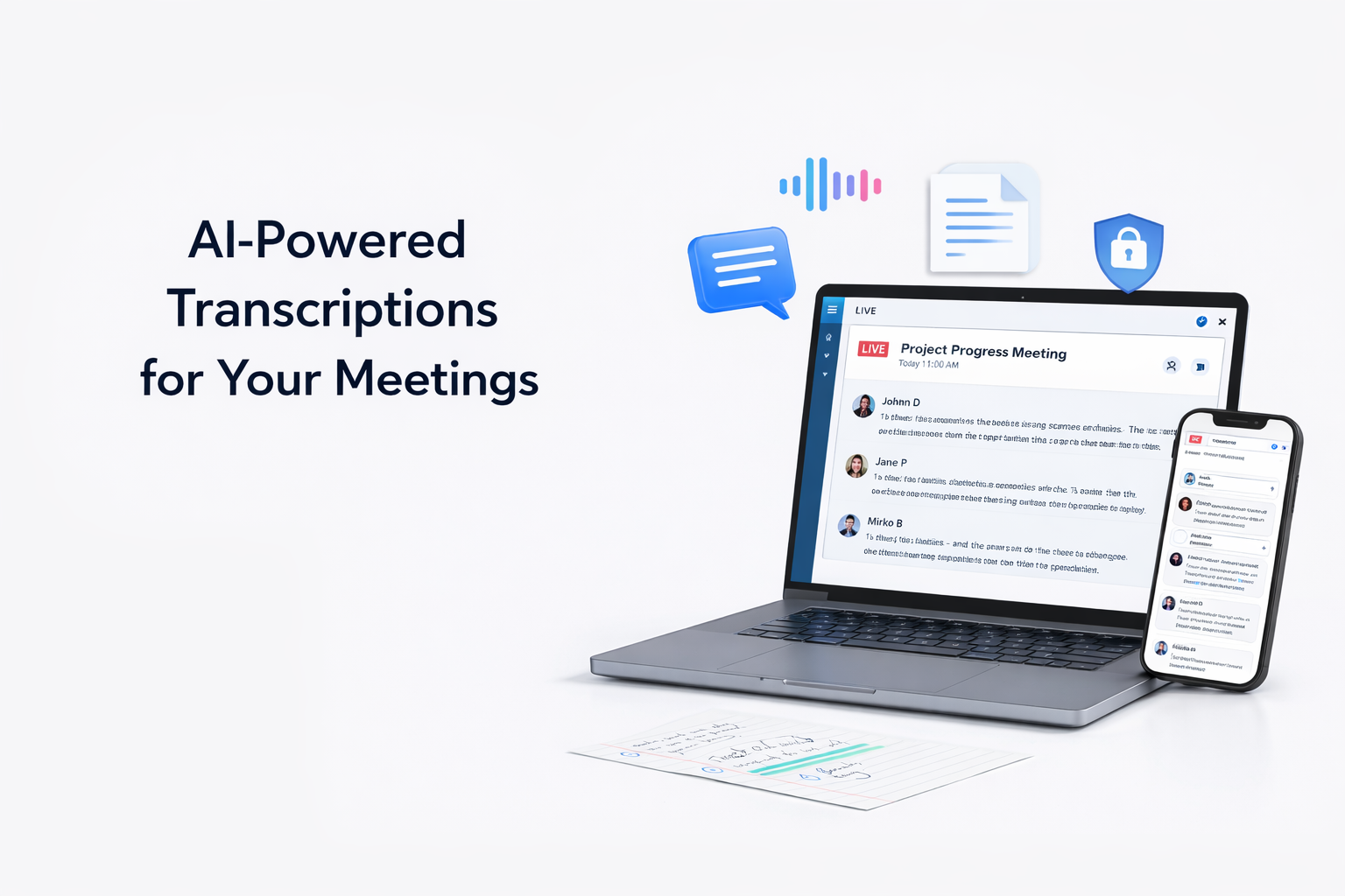 AI-Powered Transcriptions for Your Meetings - SmartNotes